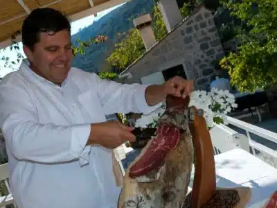 Traditional Prosciutto Cutting at Country Home Musladin